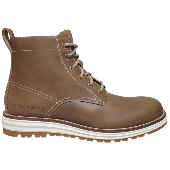 Cole Haan Men Original Grand Waterproof Combat Boots Size US 7M Hawthorn Brown - Picture 2 of 7